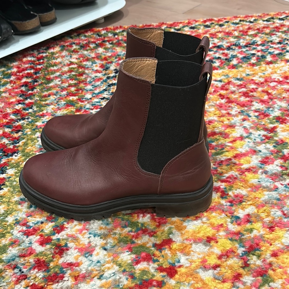 Madewell Brown Wyckoff Chelsea Lugsole Boot, 8 1/2